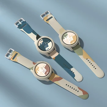 22 мм 20 мм Силиконовый ремешок для Samsung Galaxy watch 4 classic 46 мм/42 мм/3/45 мм/Active 2/Huawei watch GT GT2 Pro Amazfit Bip Ремешок