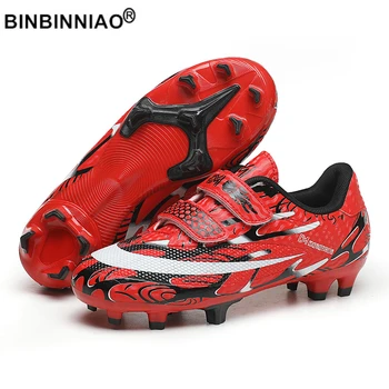 BINBINNIAO Профессиональная футбольная обувь Для мальчиков и девочек, Студенческие футбольные бутсы, Детские Бутсы TF AG, Спортивные кроссовки, размер 28-39