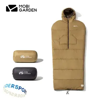 MOBI GARDEN Camping Теплый многофункциональный сверхлегкий спальный мешок, защищенный от брызг воды, для взрослых, для кемпинга