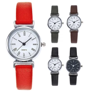 relojes para mujer Women Fashion Arabic Numerals Small With Leather Quartz Watch часы женские наручные montre femme ladies watch