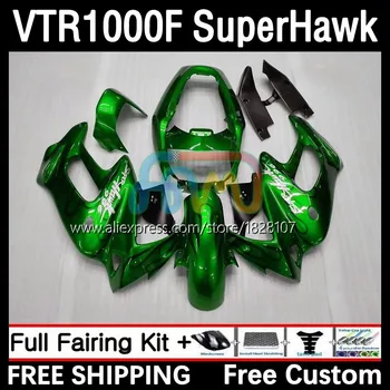 SuperHawk для HONDA VTR1000 F VTR 1000 F 1000F 40No.168 зеленый стоковый VTR1000F 1995 1996 1997 1998 1999 00 01 02 03 04 05 Обтекатели