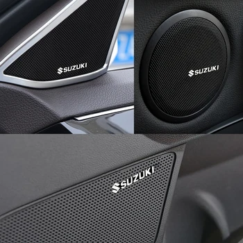Автомобильная 3D Алюминиевая аудиосистема, Украшающая наклейку, Значок, Эмблема для автостайлинга, Наклейки для Suzuki Tools Grand Swift, Jimny Vitara Baleno SX4 Alt