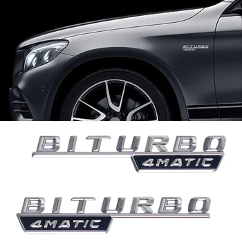 Автомобильная Табличка С Логотипом BITURBO 4MATIC Значок На Боковом Крыле Наклейка Для AMG Mercedes Benz W212 W213 W117 W202 W205 W176 W207 GLA CLA CLS