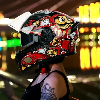 Винтажный мотоциклетный шлем, JK316 Tumbler, мотоциклетный гоночный шлем с полным покрытием, крутой защитный шлем для мужчин и женщин