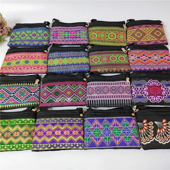 Вышитая ткань сумка в этническом стиле с вышивкой диагональ нулевой Кошелек женский диагонали нулевой кошелек
