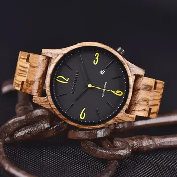 Деревянные наручные часы DODO DEER для мужчин, браслет Man Montre Homme, роскошный календарь, кварцевые часы с простым дисплеем даты, деревянные часы