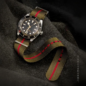 Для Omega Rolex Seiko Tudor Black Bay ремешки для часов Военный нейлоновый ремешок Десантная парашютная сумка Аксессуары для часов Ремешок 20 мм 22 мм
