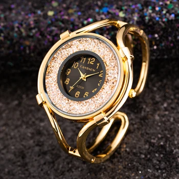Женские часы Кварцевые Часы высшего бренда Класса Люкс Ремешок из нержавеющей стали Бриллиантовый Золотой Женский браслет Наручные часы Браслет Подарки для женщин