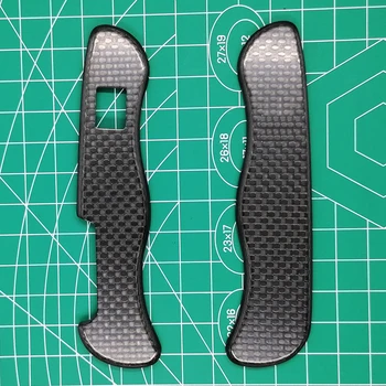 Изготовленная на заказ рукоятка из углеродного волокна 3K для швейцарского армейского ножа Victorinox диаметром 111 мм