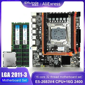 Комплект материнской платы DDR4 DIMM С процессором Xeon E5 2683 V4 LGA2011-3 2 * 8 ГБ = 16 ГБ PC4 2400 МГц DDR4 Memory RAM REG ECC