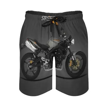 Мужские пляжные шорты Street Triple R с сетчатой подкладкой, штаны для серфинга, плавки Street Triple R, Уличный мотоцикл Triple R