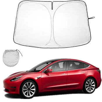 Подходит для Tesla Модель 3, лобовое стекло, модель Y, солнцезащитный козырек, светозащитный экран, складной автомобильный солнцезащитный козырек, автомобильный козырек, автомобильные аксессуары