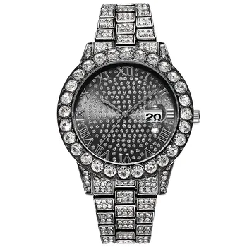 Популярные часы с инкрустацией бриллиантами, законодатели моды, кварцевые часы с календарем с большим циферблатом, европейские и американские часы Sky Star Watch
