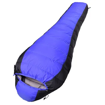 Пуховый спальный мешок Оптом для кемпинга на открытом воздухе, теплый сплайсинговый зимний утолщенный спальный мешок для взрослых