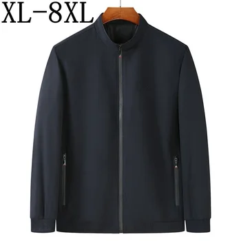 Размер 8XL 7XL 6XL 2023, осенняя куртка-бомбер, мужское повседневное пальто, модная мужская одежда, куртки, новые брендовые пальто на молнии