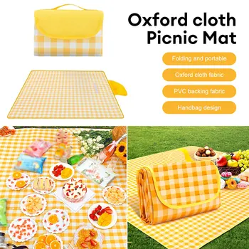 складной портативный коврик для пикника 150x200 см, водонепроницаемое одеяло для пикника из ткани Оксфорд, Влагостойкий Легкий спальный коврик для кемпинга