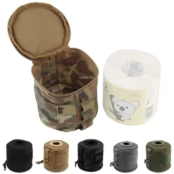 Тактическая коробка для салфеток, охотничья стрельба, военная сумка для хранения рулонной бумаги Molle, держатель для хранения туалетной бумаги для кемпинга