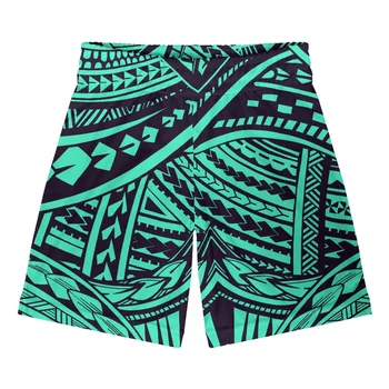 Татуировка с полинезийским племенным фиджийским тотемом, принты Фиджи, Мужские брюки на завязках, повседневные шорты, Быстросохнущие шорты для плавания, серфинга, пляжная одежда
