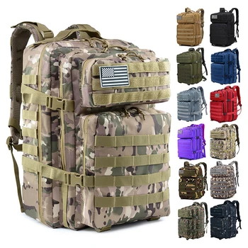 Уличные военные рюкзаки 45 л большой емкости Мужские армейские тактические рюкзаки для треккинга кемпинга Охотничьей сумки